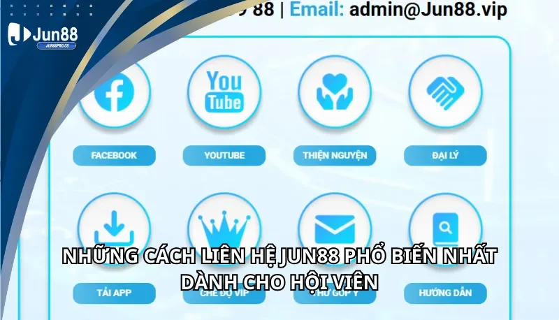 Những cách liên hệ Jun88 phổ biến nhất